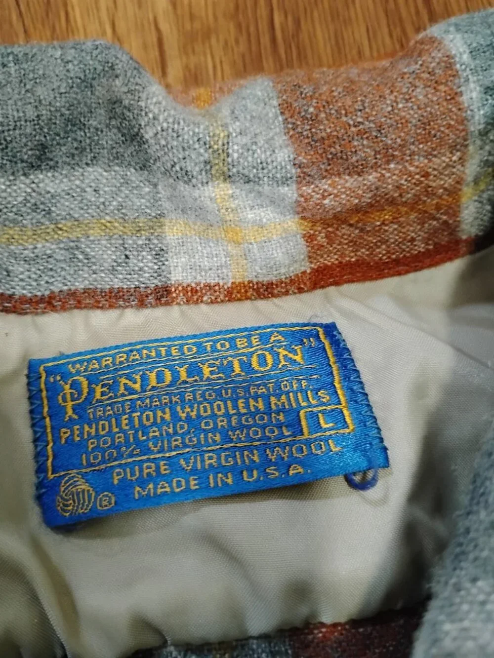 Vintage Pendleton Flannel Wool Button-Down Shirt